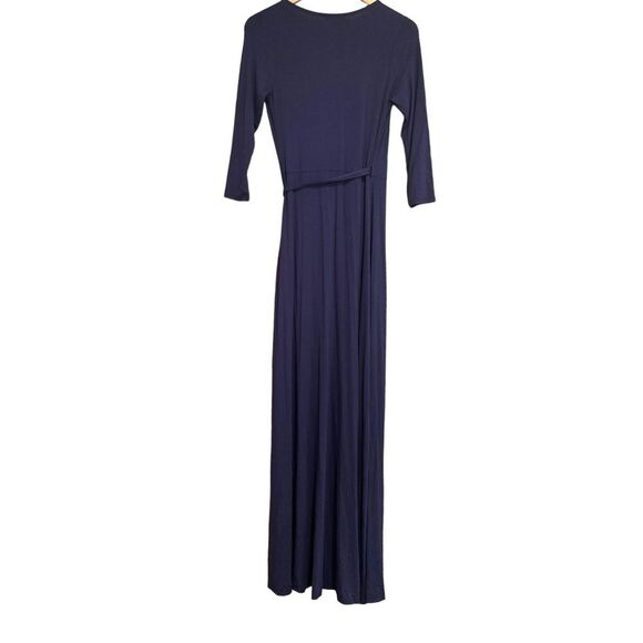 Lulu’s Size Small Garden District Navy Blue Wrap Maxi Dress NWT - Picture 10 of 13